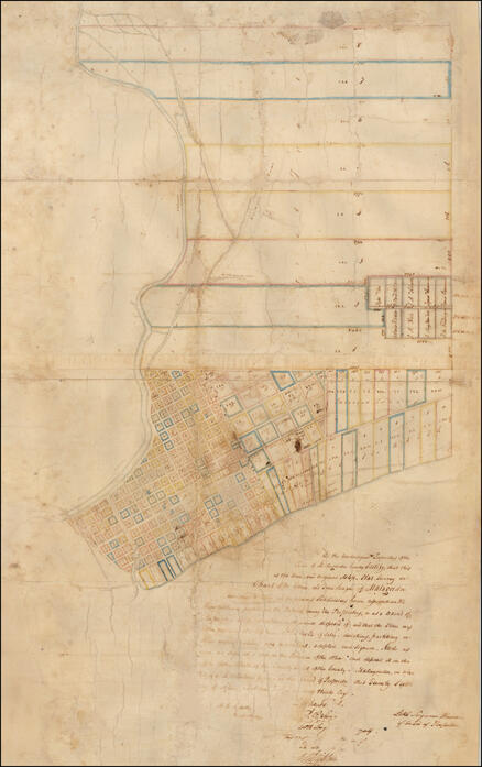 Survey of the Town of Matagorda, Texas. Published 1838